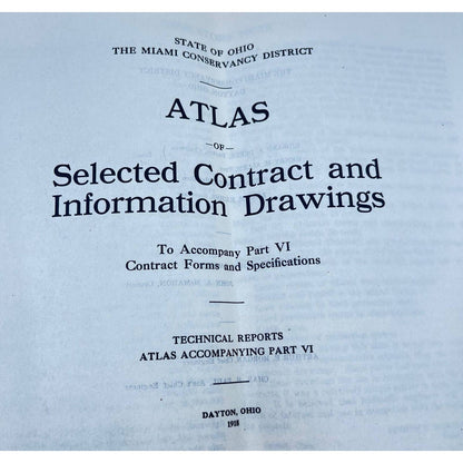 1910 Atlas Selected Contract and Information Drawings Dayton Ohio TE7