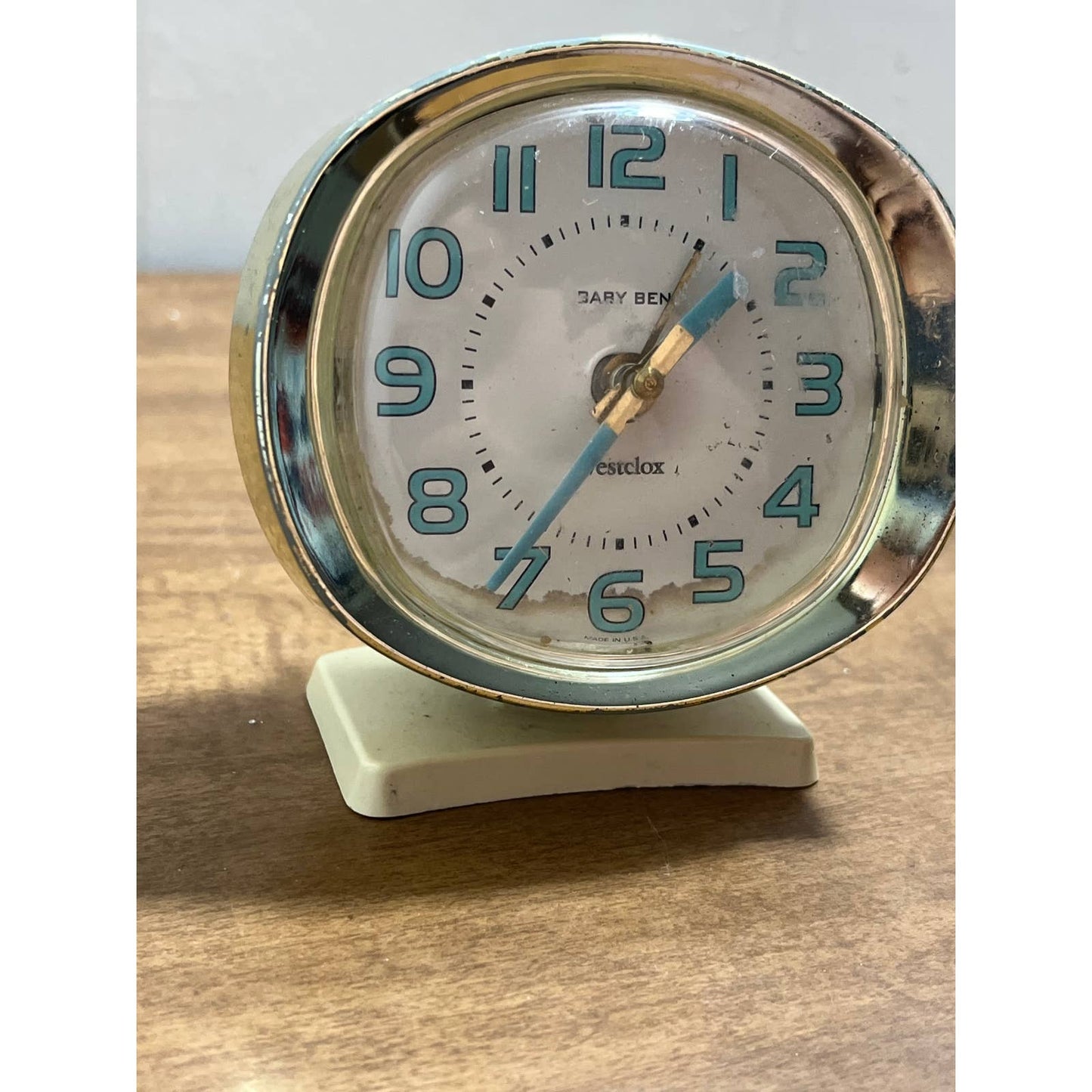 Vintage MCM Westclox Baby Ben Wind Up Alarm Clock Glow in The Dark  UNTESTED