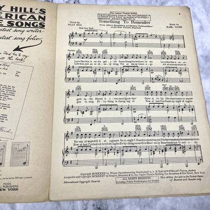 Something to Remember Petticoat Fever Oscar Shaw 1935 Sheet Music TK2-SM