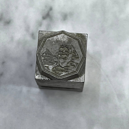 Vintage Printing Letterpress Printers Block Plate Sphinx Pyramid SE827