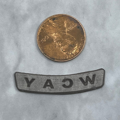 Vintage Letterpress Printers Block Plate TV Radio Call Letters WCAY SE842