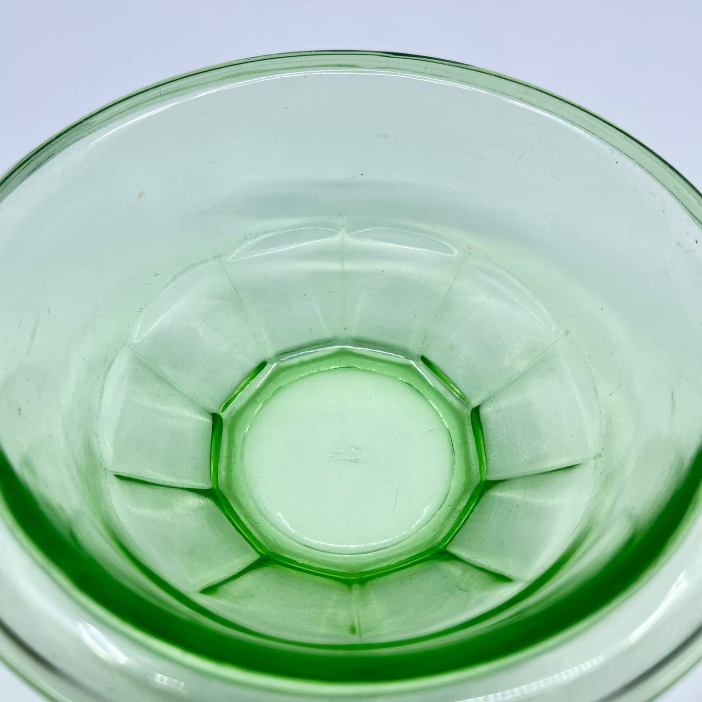Hazel Atlas Rest Well Green 6" Mixing Bowl Vintage Depression Glass TE4