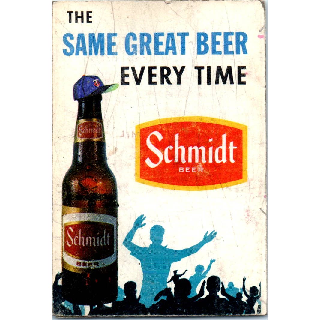 1970 Minnesota Twins Baseball Schmidt Pocket TV Schedule TK1-P3