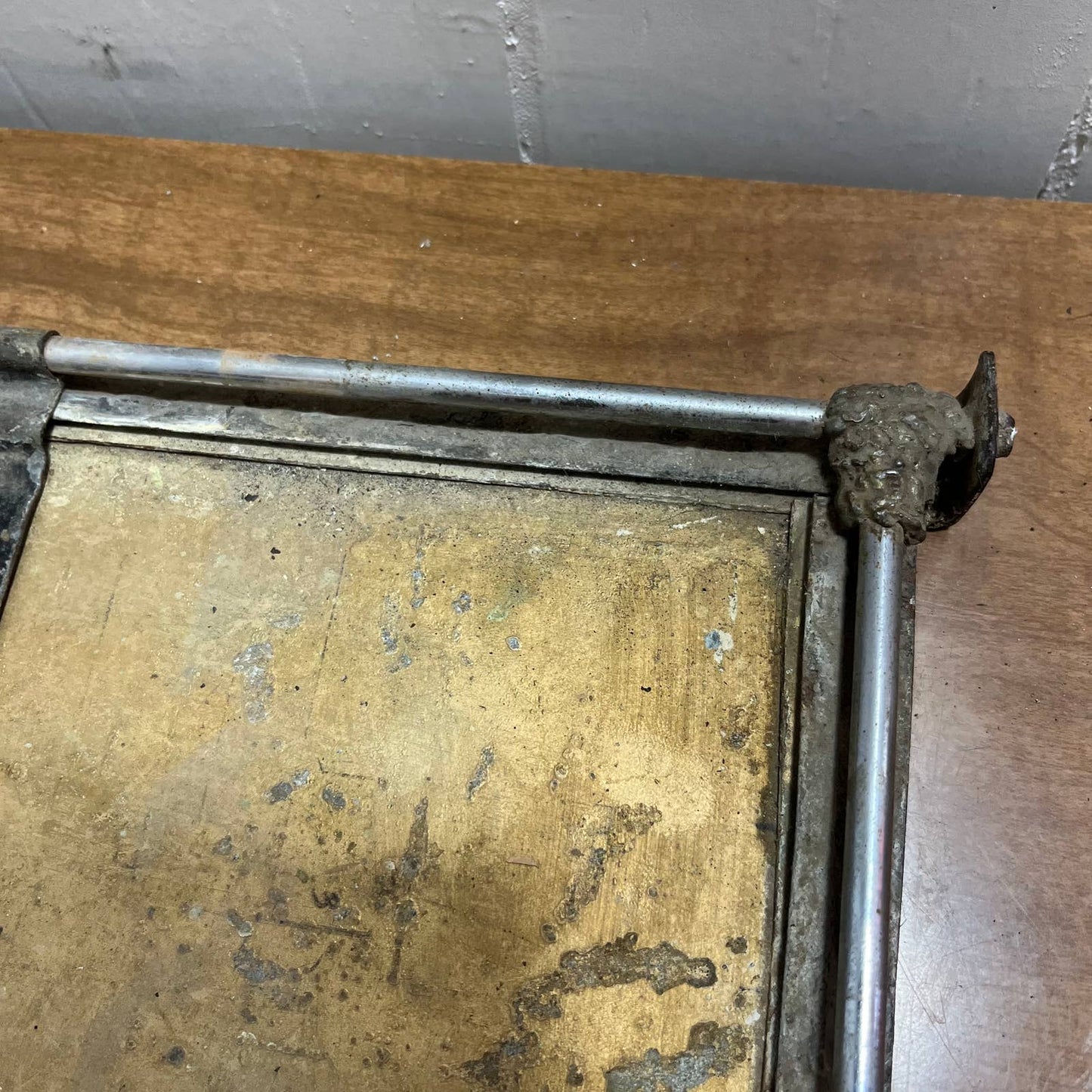 Vintage Primitive Homemade Photo Darkroom Enlarging Easel 8x10" Metal TI5