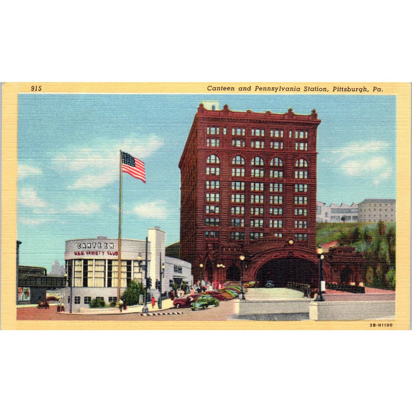 Vintage Postcard Canteen and Pennsylvania Station Pittsburgh PA TD8-P2