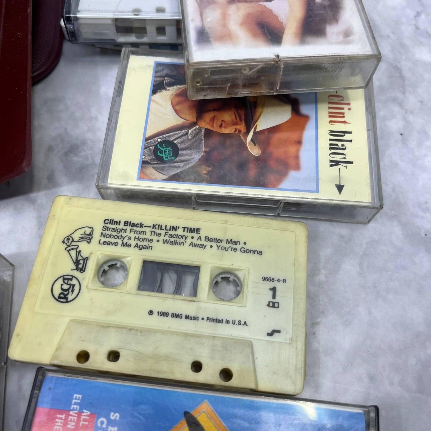 Vintage Cassette Tape Case Full of Classic Country Music Cassettes TJ4