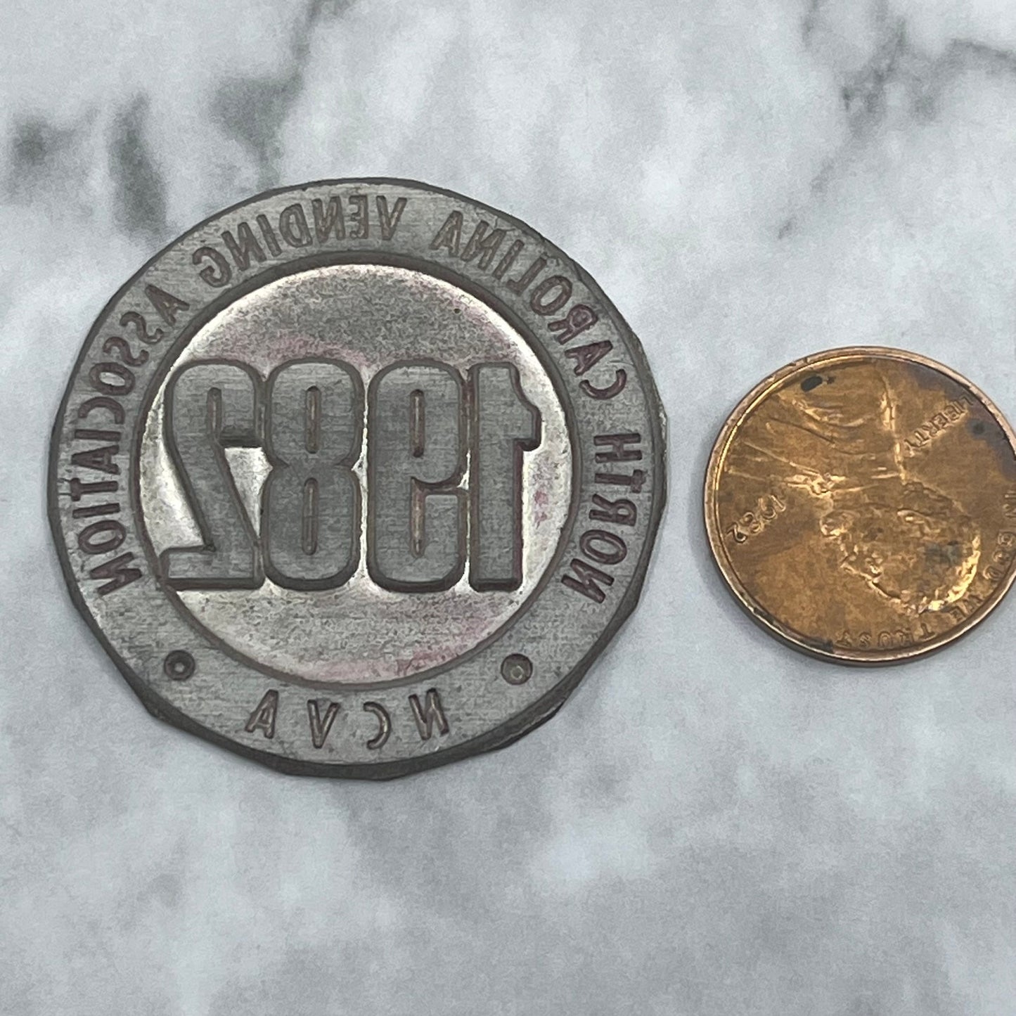 Vintage Printers Block Plate 1982 North Carolina Vending Association SE843