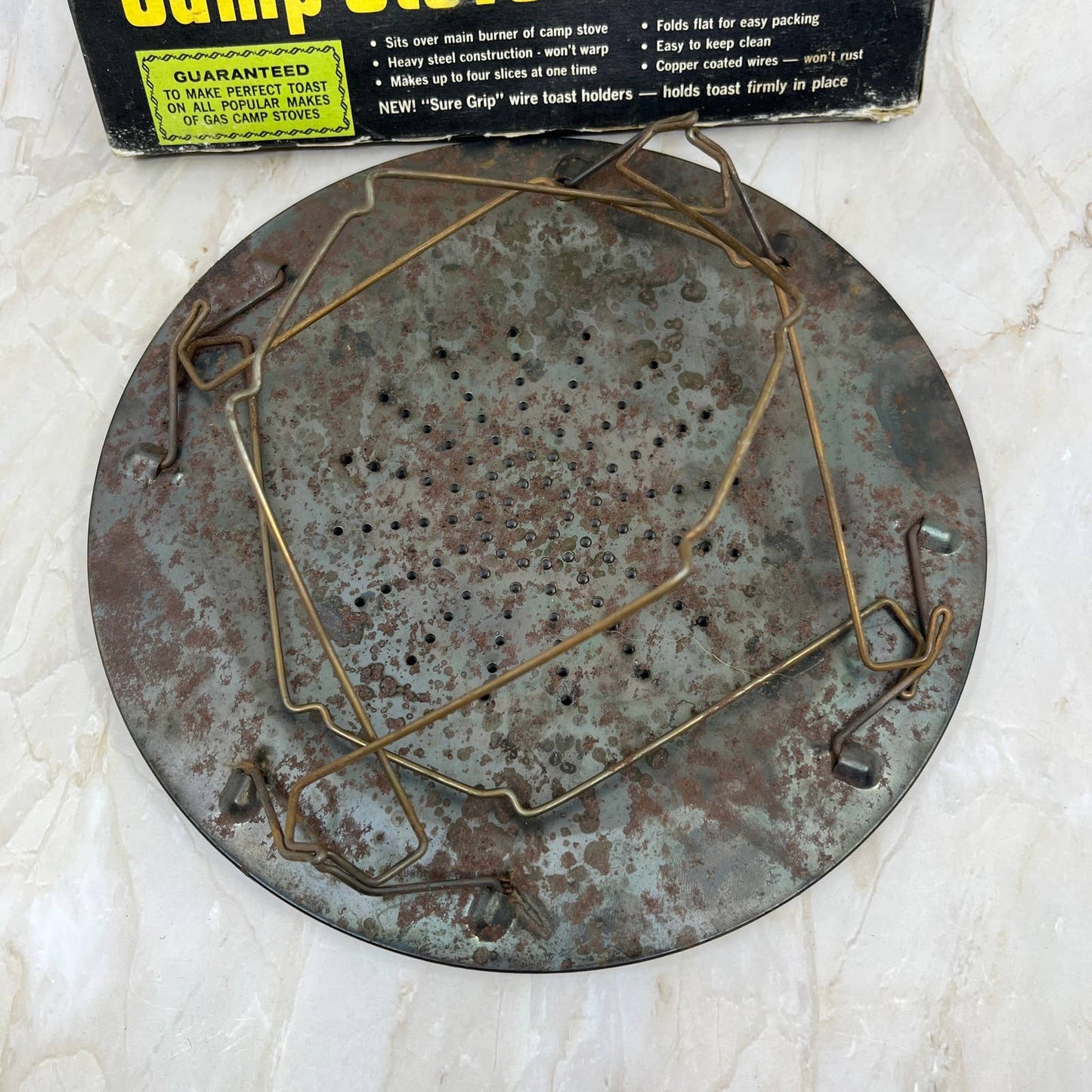 1971 Coghlan’s Camp Stove Toaster “Sure Grip” in Original Box TC5