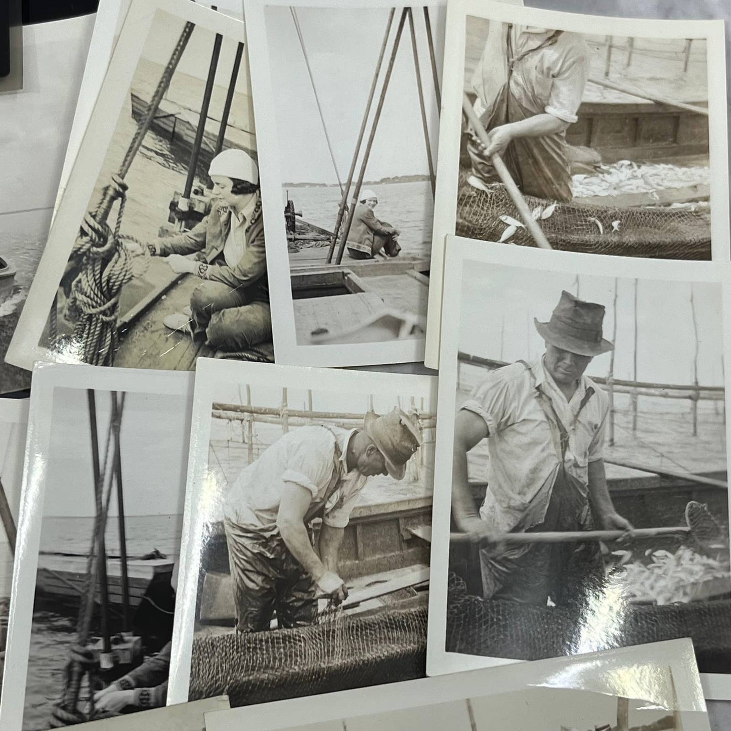 1930s Collection of Photos, Negatives White Stone VA Fishing Jack Lawson TJ9-PG3