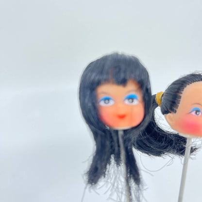 Vintage NOS Doll Head With Long Pick Lot of 2 SD1