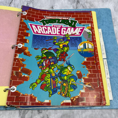 c1989 Binder of Clipped NES Maps and Articles From Nintendo Power Magazine TJ6-1