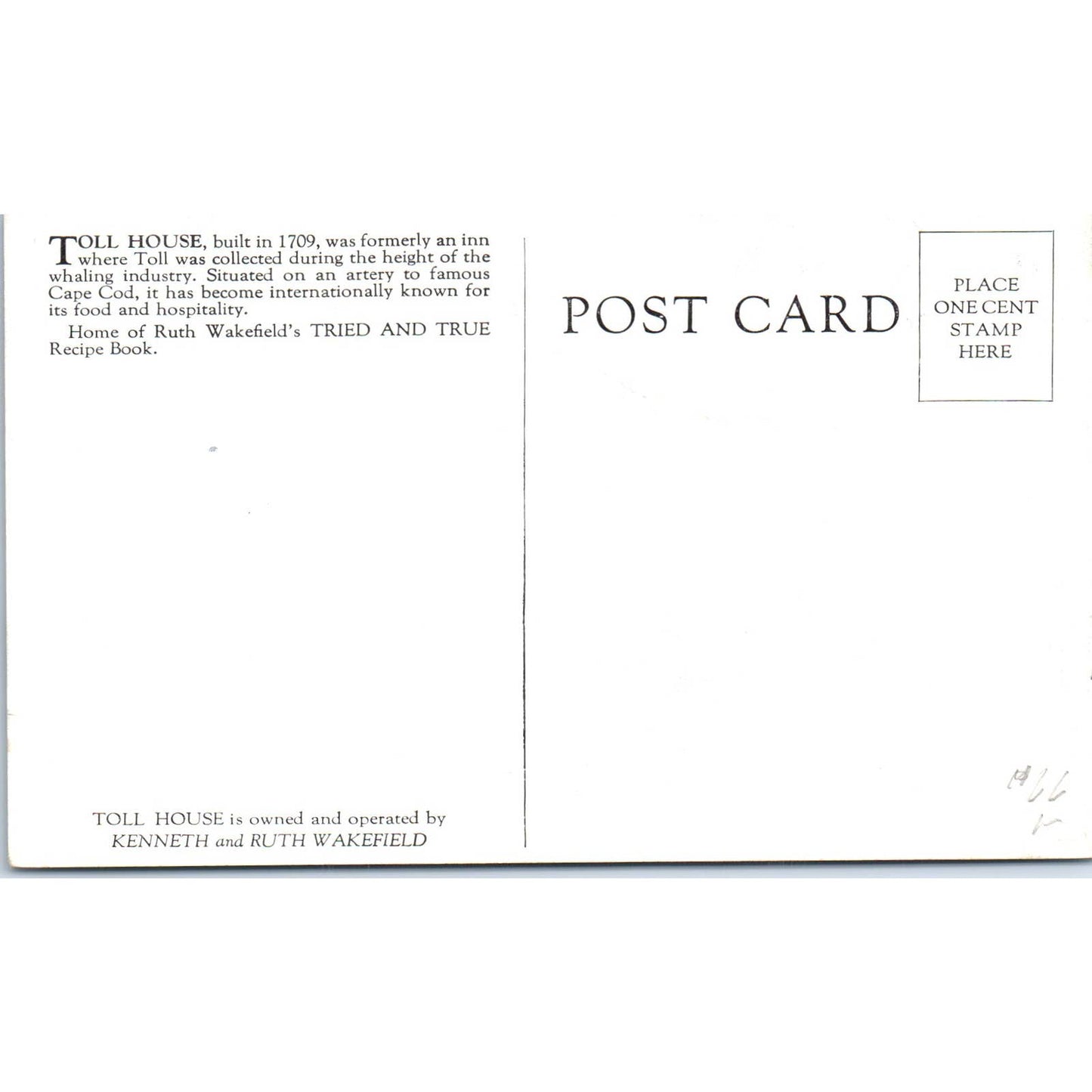 Toll House Whitman Massachusetts Original Postcard TK1-P12