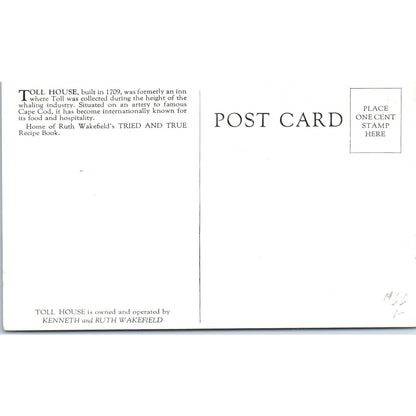 Toll House Whitman Massachusetts Original Postcard P2-7