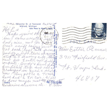 Vintage Postcard - St. John's Lutheran Church Midland Michigan 1972 AD9