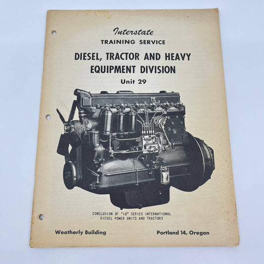 1945 Interstate Training Service Manual Unit 29 - 18 Series Tractors TF8