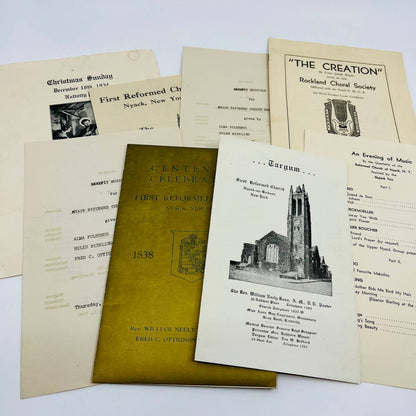 1930s Lot of 8 First Reformed Church Nyack New York Programs TD7