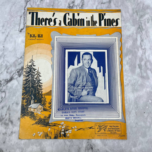 1933 There's a Cabin in the Pines Sheet Music Billy Hill George Olson Brown TH1