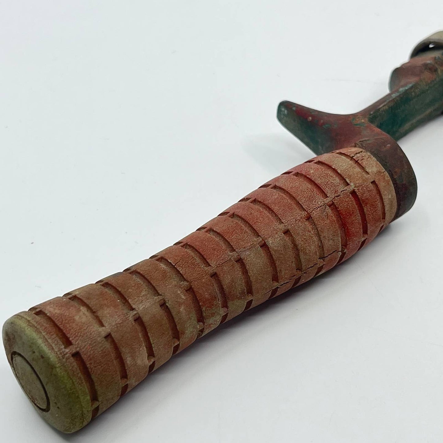 Vintage Red Rubber Pistol Grip Fishing Rod Handle TE2-9