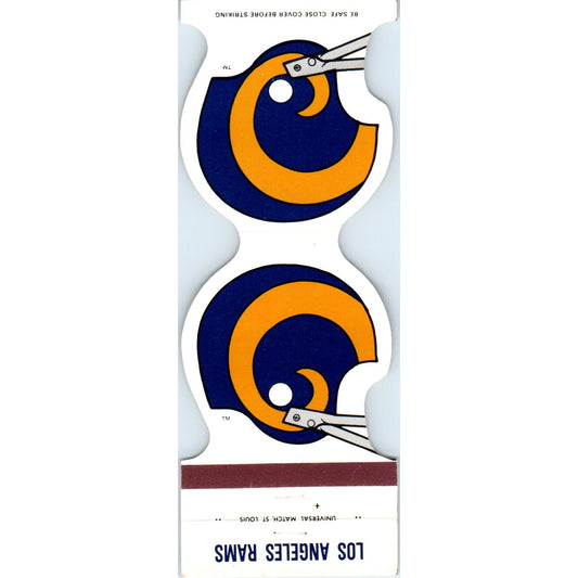 1980s Los Angeles Rams NFL Helmet Football Matchbook Cover SA6-M4