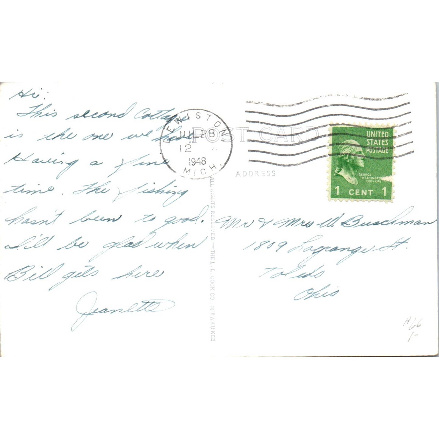 Minsel's Resort Little Wolf Lake Lewiston MI RPPC Original Postcard TK1-P12