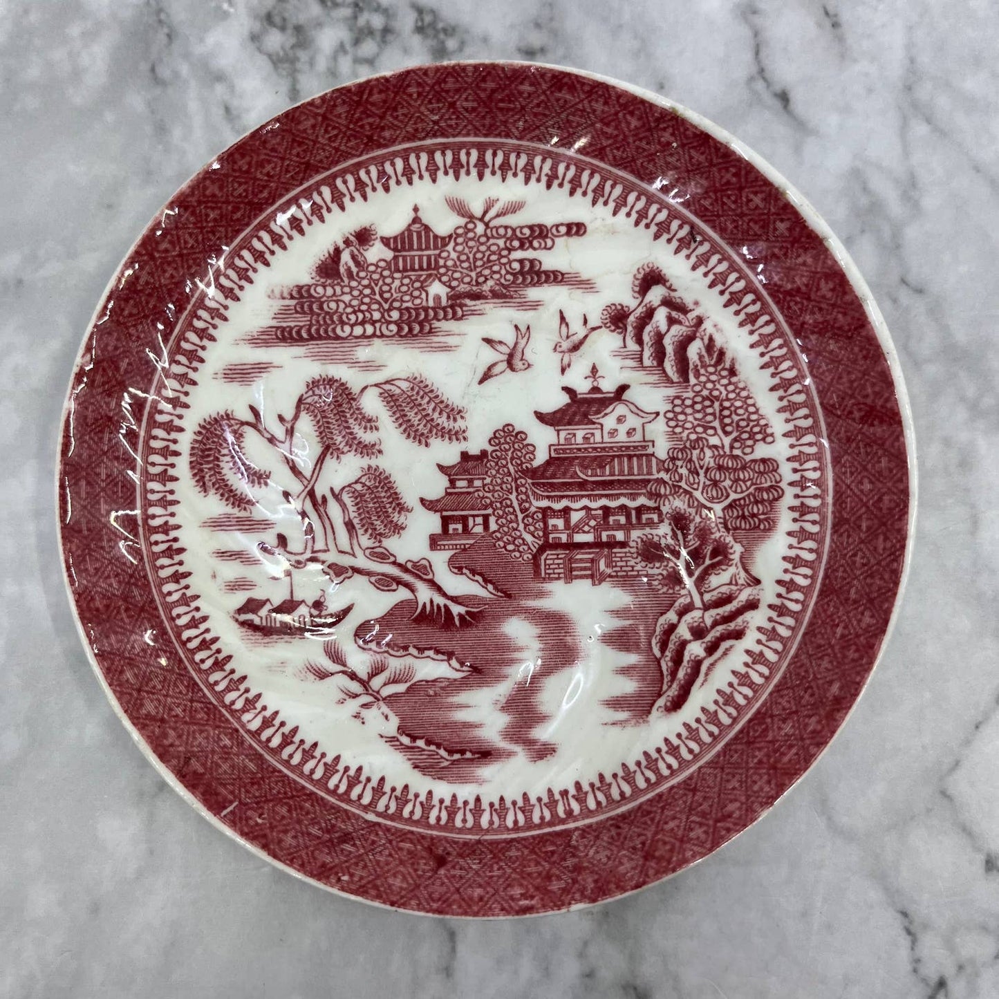 Vintage Fine China Churchill Rosa Willow Small Plate 4.75" TA7-15