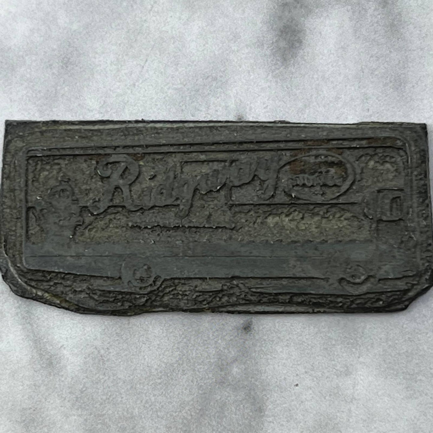Vintage Printing Letterpress Printers Block Plate “Ridgway” SE829