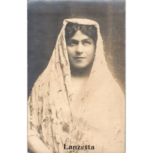 Antique Postcard RPPC Victorian Photo Lanzetta E. Hugo Paris SE8