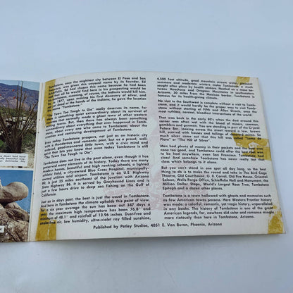 1950s Tombstone and Boot Hill Arizona Souvenir Booklet TH7