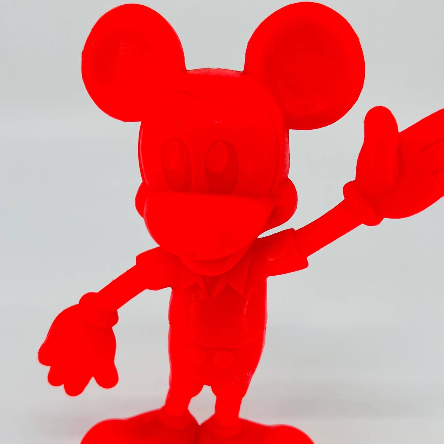 1971 Red Mickey Mouse Walt Disney 6" Hard Plastic Toy Figure Louis Marx TD9