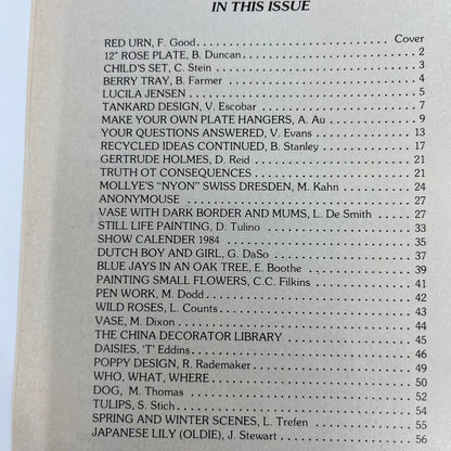 1984 July - The China Decorator Magazine - Instructions for Red Urn Fay Good TH8