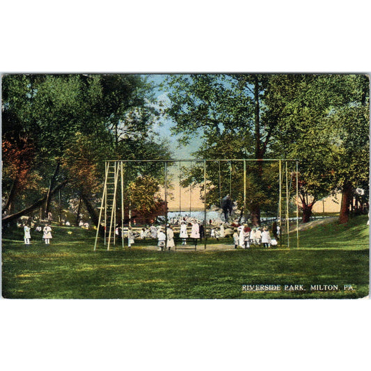 Antique Postcard Riverside Park Milton PA TD9-P1