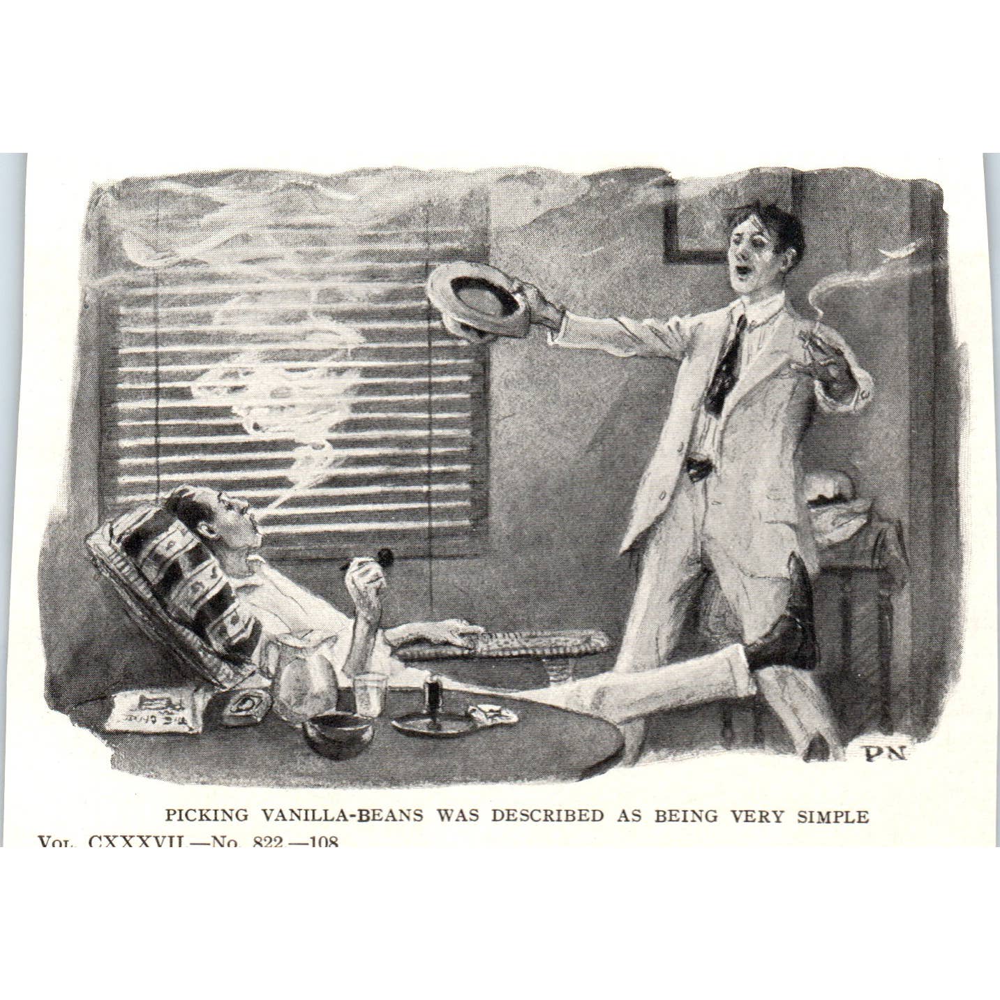 c1920 Harper's Magazine Clip - 3.5x4 Litho - Picking Vanilla Beans Described EA3