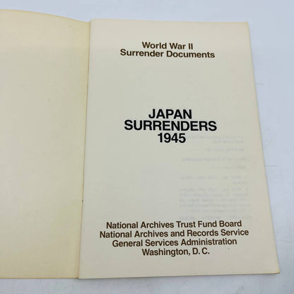 WWII Surrender Documents Japan Surrenders 1945 National Archives TD3