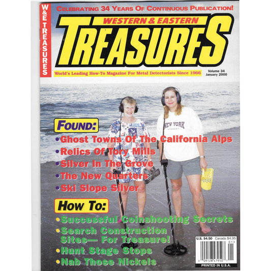Western & Eastern Treasures Magazine - Treasure Hunting SEALED Jan 2000 M6