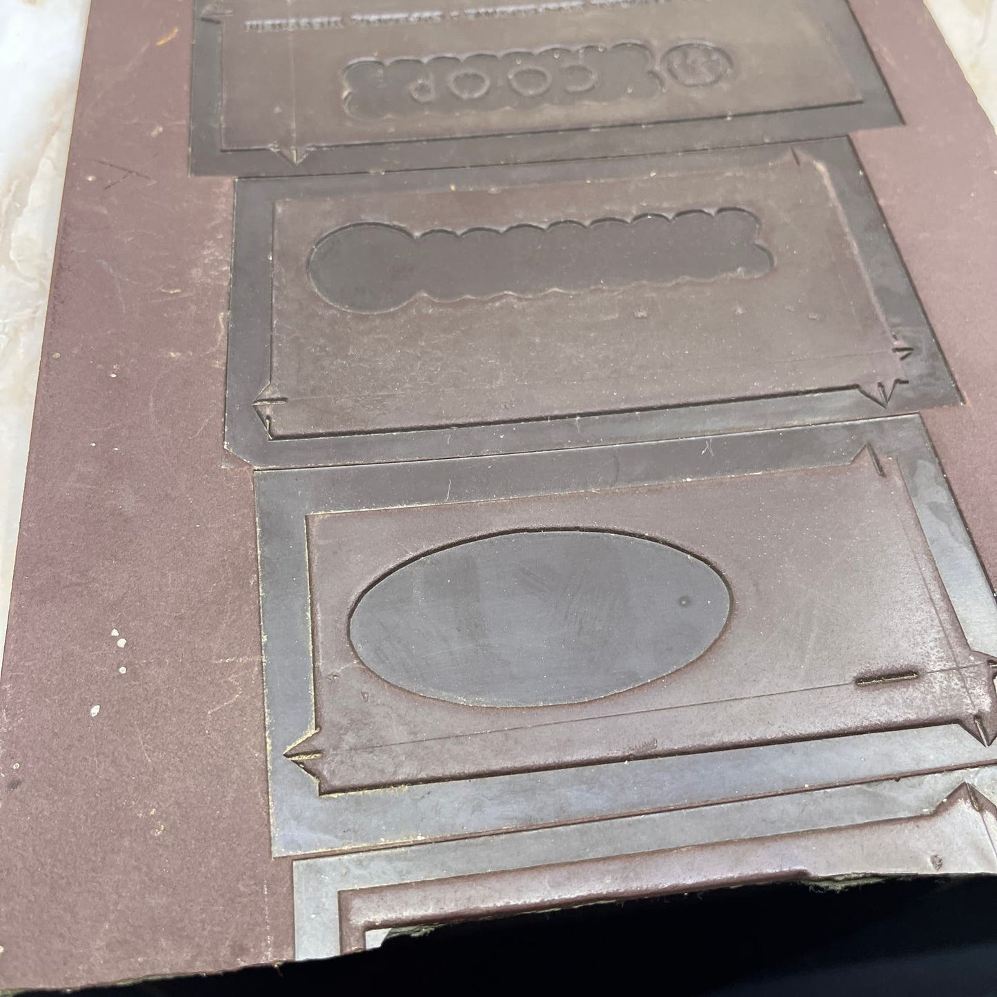 Vintage Newspaper Ad Printing Plate Flong Superior, Rice lake WI Norway MI TC9-2