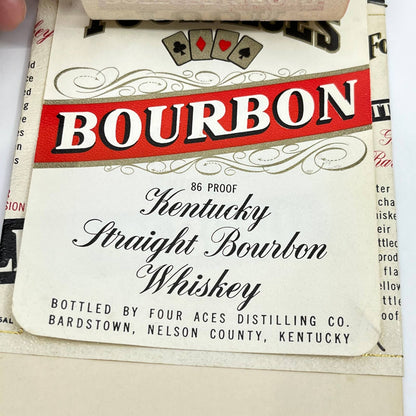 Four Aces Bourbon Whiskey Label Set of 4 Four Aces Distilling Co Bardstown KY