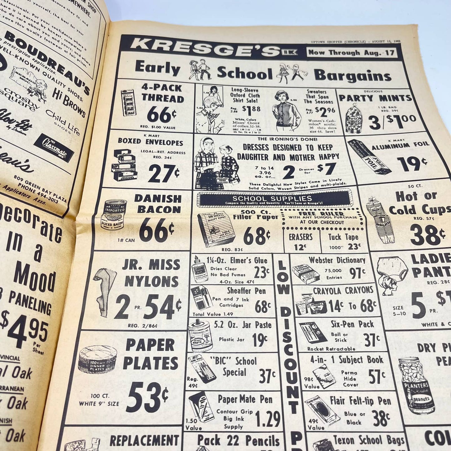 1969 Shopping Uptown Military Avenue Weekly Paper Ad Green Bay WI TF9