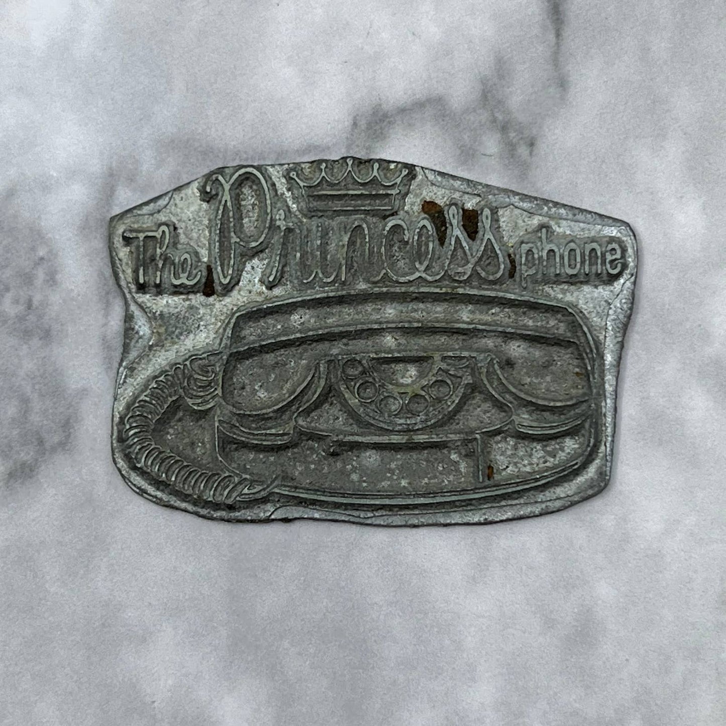 Vintage Printing Letterpress Printers Block Plate The Princess Phone SE819