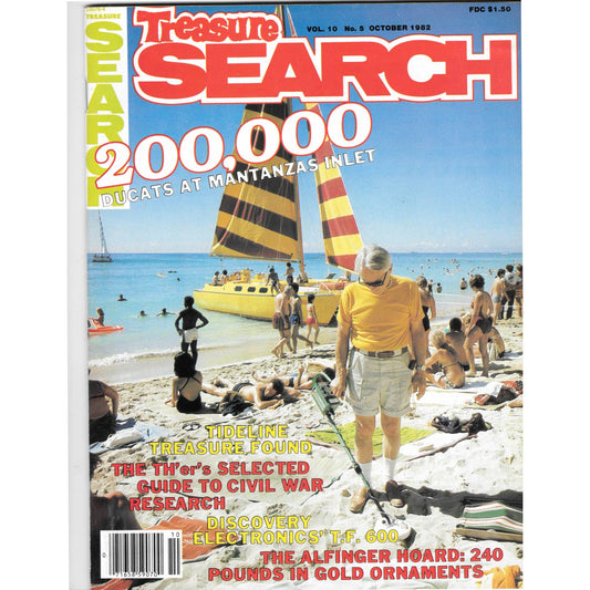Treasure Search Magazine 1982 October Metal Detecting Gold Diamonds M2