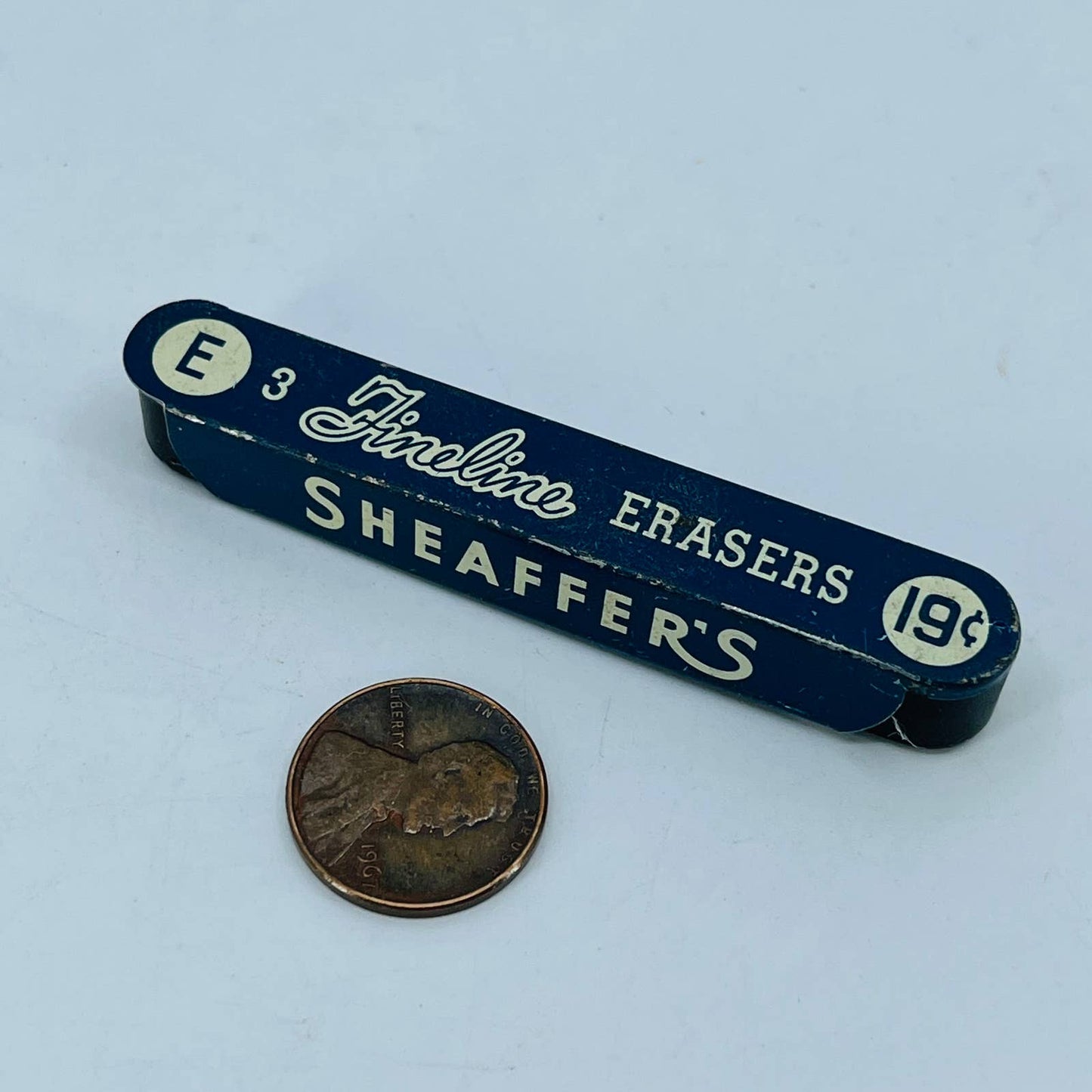 1940s Scheaffer’s Fineline Erasers E Metal Box 1 Eraser SC3