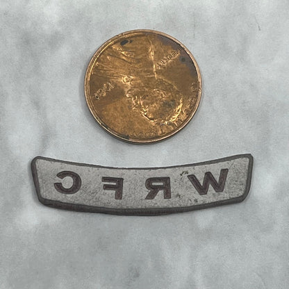 Vintage Letterpress Printers Block Plate TV Radio Call Letters WRFC SE842