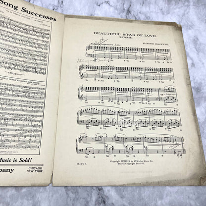 Beautiful Star of Love Florence Blackwell 1919 Sheet Music TK2-SM