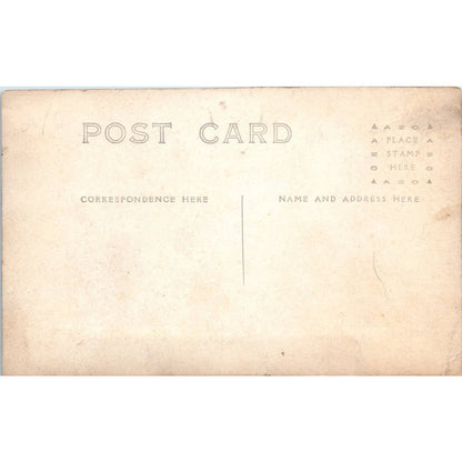 Antique Postcard RPPC Boy in Stovepipe Hat Outside Cabin "Ben-Hur" SE8