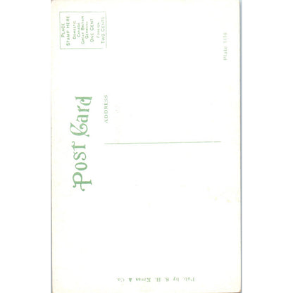 Morgan Square in Winter Spartanburg SC c1910 Original Postcard TK1-27