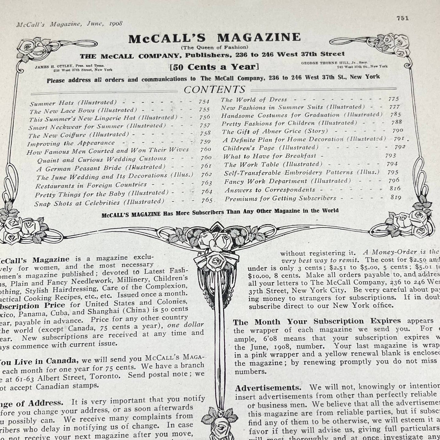 McCall's Magazine June 1908  Victorian Fashion Dressmaking TF7