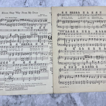 Sheet Music "River, Stay 'Way from My Door" 1931 Dixon & Woods Goldie Banta V42-4