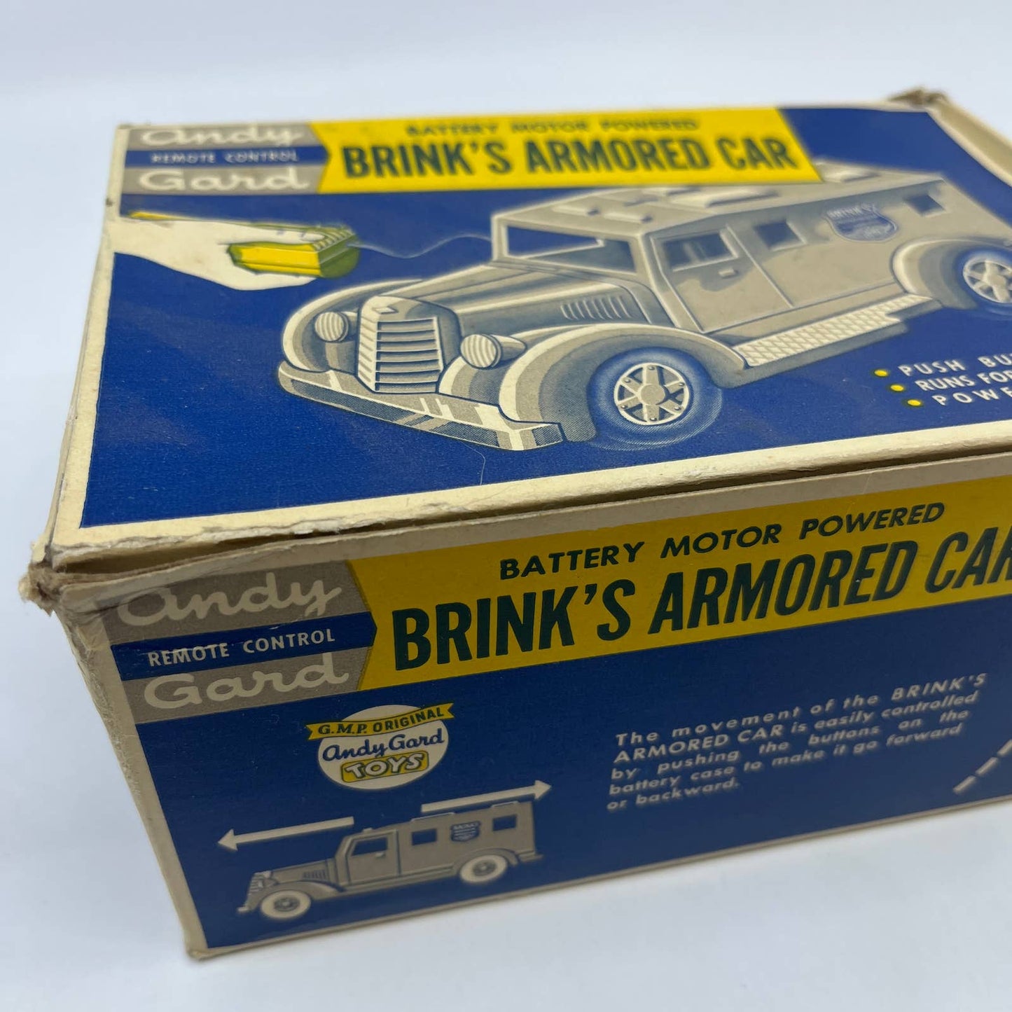 1960s Vintage Andy Gard Brinks Armored Car Electric Motor Powered Boxed TG8