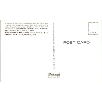 First Thanksgiving China Head Dolls Enchanted World Doll Museum SD Postcard PB8