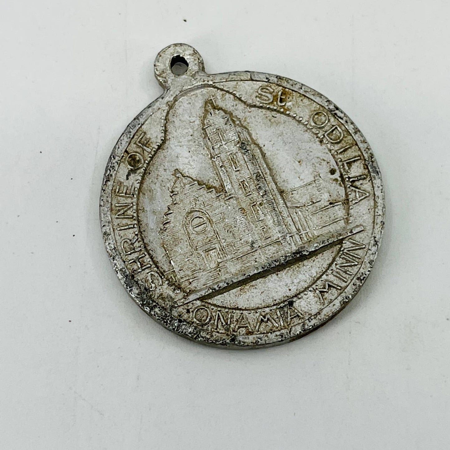 St. Odilia Shrine Onamia Minnesota Metal Charm Pendant Silver Tone SB5