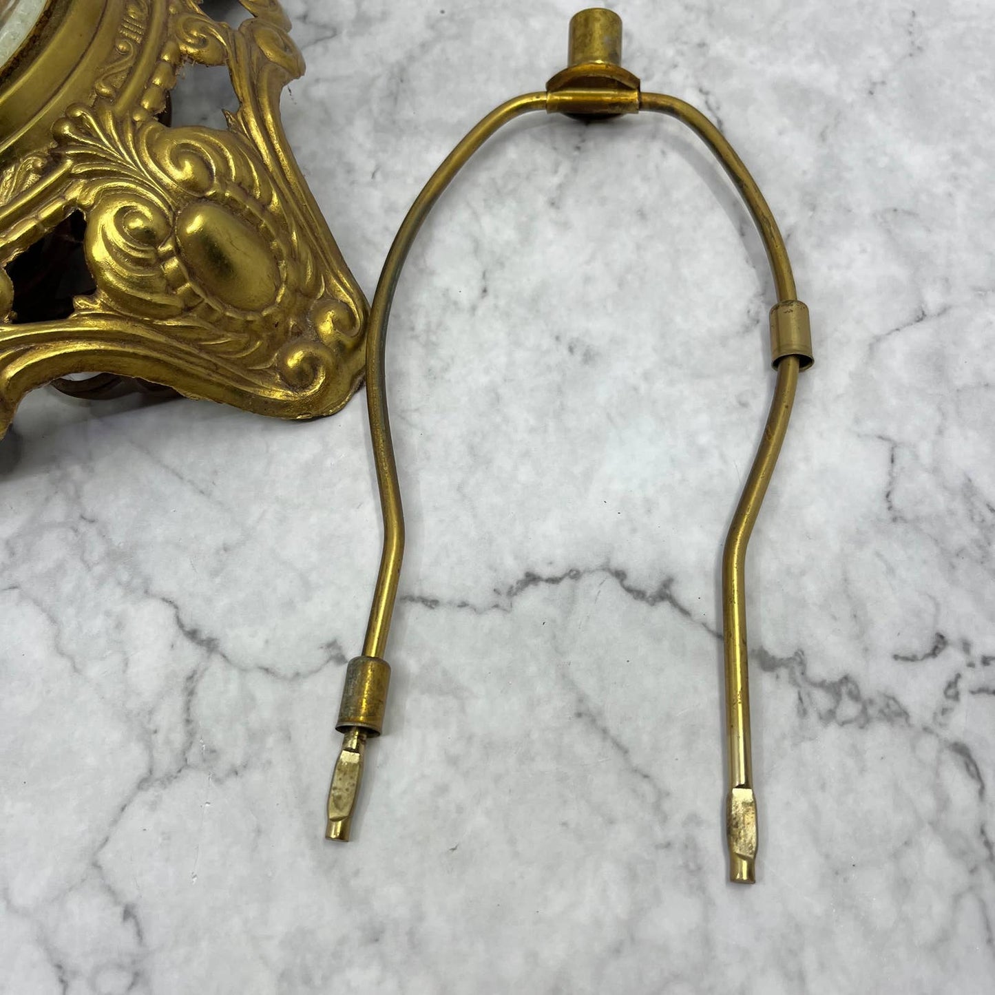 1970 Hollywood Regency Glam Lamp Crystal Glass & Brass EF Industries 23" WORKS